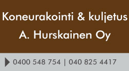 Koneurakointi & kuljetus A. Hurskainen Oy logo